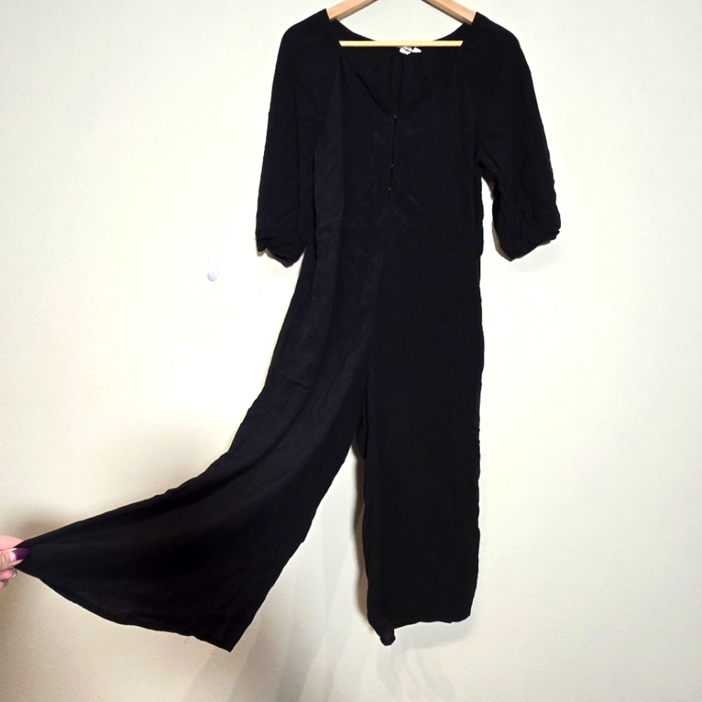 GAP Chic Black Wide leg Jumpsuit, Petite Small